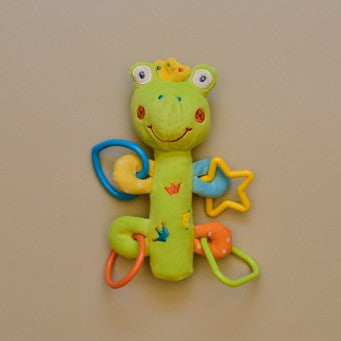Baby Frog Squeaky Ring Rattle