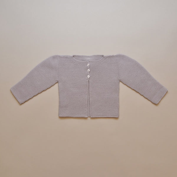Baby Gray Knit Cardigan Sweater