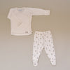 Baby 100% Organic Egyptian Cotton Two Piece Side Snap Layette Set in Animal Print