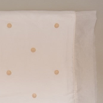 Off-white and Ecru 100% Silk Polka Dot Baby Blanket